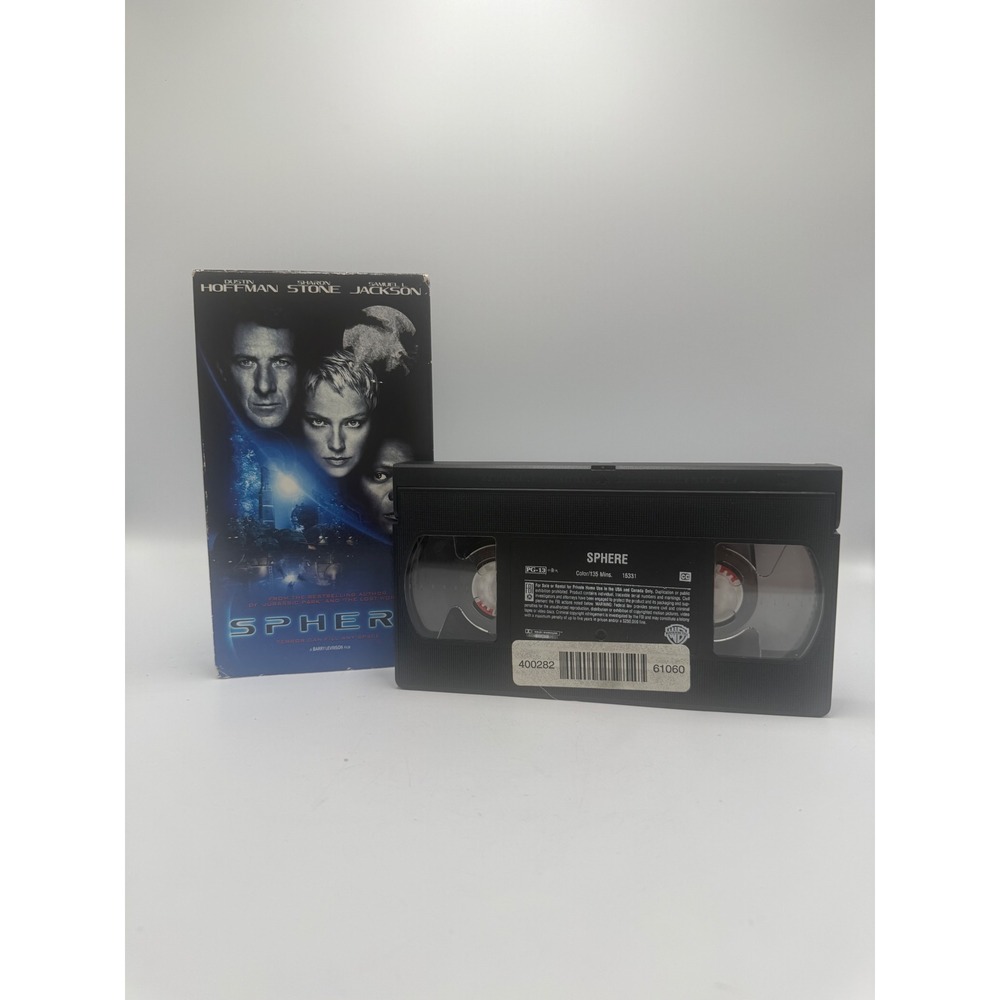 Sphere VHS 1998 Sci-Fi Thriller Dustin Hoffman Sharon Stone Samuel L Jackson